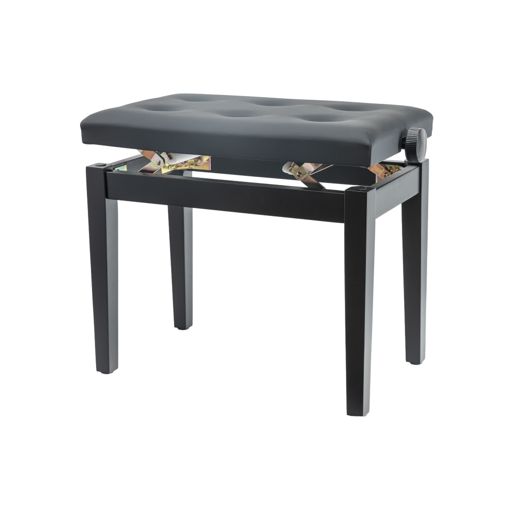 Banqueta para piano TCM 15-BKM capitoné lacada negro mate